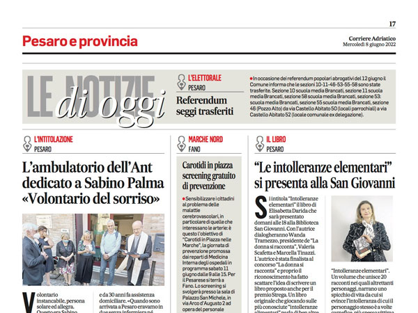 Corriere Adriatico, 08 giugno 2022