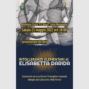 Locandina presentazione Cairo Montenotte 21.05.2022