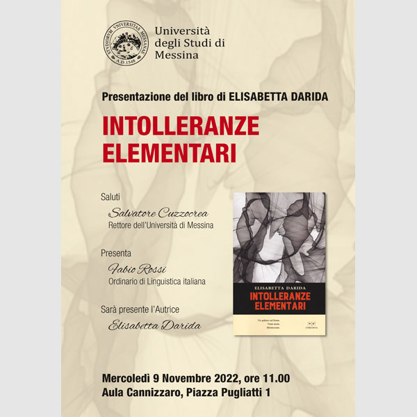 Presentazione del libro a Messina 9 novembre 2022